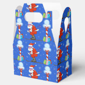 Skiën Kerstman op de Noordpool Kerstcadeau Box Bedankdoosjes (Geopend)