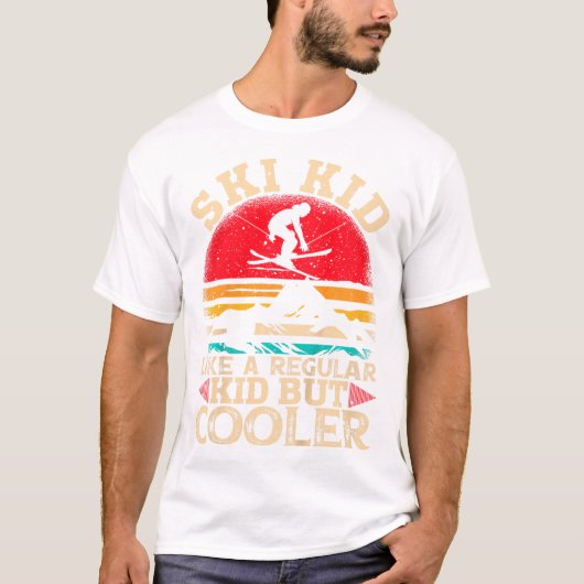 Skiën Kind als een gewoon Kind, maar cooler T-shirt (Voorkant)