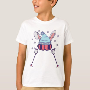 Skiën Konijn Met Skibril En Ski Beanie Winter S T-shirt