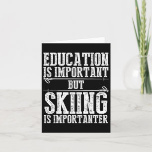 Skiën Kunst Voor Mannen Vrouwen Kinderen Winterspo Kaart