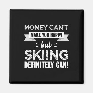 Skiën Maakt Je Gelukkig Grappig Ski Cadeau Voor Be Magneet