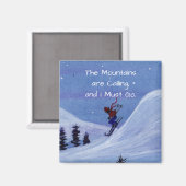 Skiën Magneet (Voorkant / Achterkant)