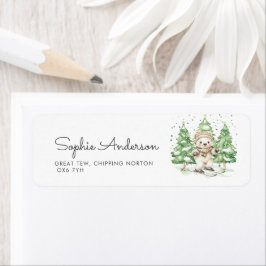 Skiën naar ouderschap Winter Baby shower Adres Etiket