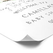 Skiën naar ouderschap Winter Baby shower Welkom Poster (Hoek)