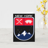 Skiën New York Mountain Skiën Trail Skier Goggle P Kaart (Gele Bloem)