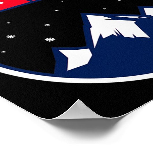 Skiën New York Mountain Skiën Trail Skier Goggle P Poster (Hoek)