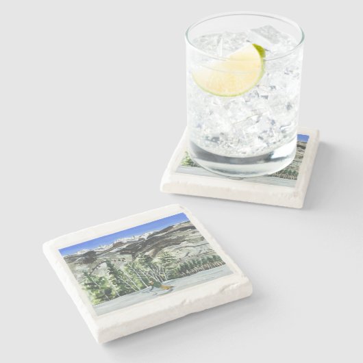 skiën onderzetter (Zijkant)