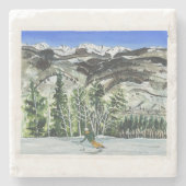 skiën onderzetter (Voorkant)