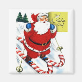 Skiën op Candy Canes  Magnet (Voorkant)