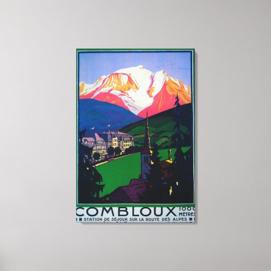 Skiën op Combloux Promotional Poster Canvas Afdruk (Voorkant)