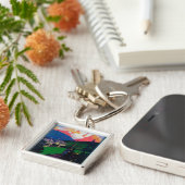 Skiën op Combloux Promotional Poster Sleutelhanger (Zijkant)