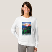 Skiën op Combloux Promotional Poster T-shirt (Voorkant volledig)