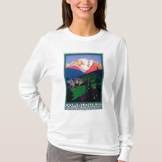 Skiën op Combloux Promotional Poster T-shirt (Voorkant)