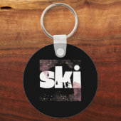Skiën op de piste2 sleutelhanger (Voorkant)