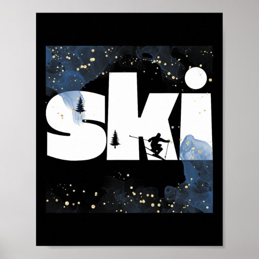 Skiën op de piste4 poster (Voorkant)