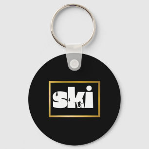Skiën op de piste7 sleutelhanger