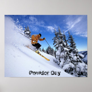 Skien op een poster van de Powder dag