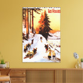Skiën op het Poster Vosges Canvas Afdruk (Insitu (Woonkamer))