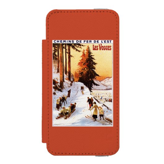 Skiën op het Poster Vosges Incipio iPhone Portemonnee Hoesje (Voorkant Agenda)