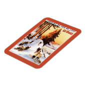 Skiën op het Poster Vosges Magneet (Linkerzijde)