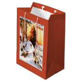 Skiën op het Poster Vosges Medium Cadeauzakje (Achterkant Gekanteld)