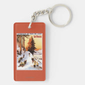 Skiën op het Poster Vosges Sleutelhanger (achterkant)