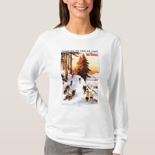 Skiën op het Poster Vosges T-shirt