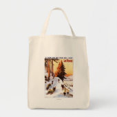 Skiën op het Poster Vosges Tote Bag (Voorkant)