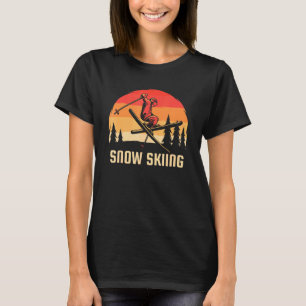Skiën op sneeuw t-shirt
