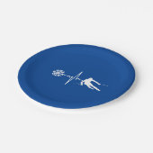 Skiën Papieren Bordje (Gekanteld)