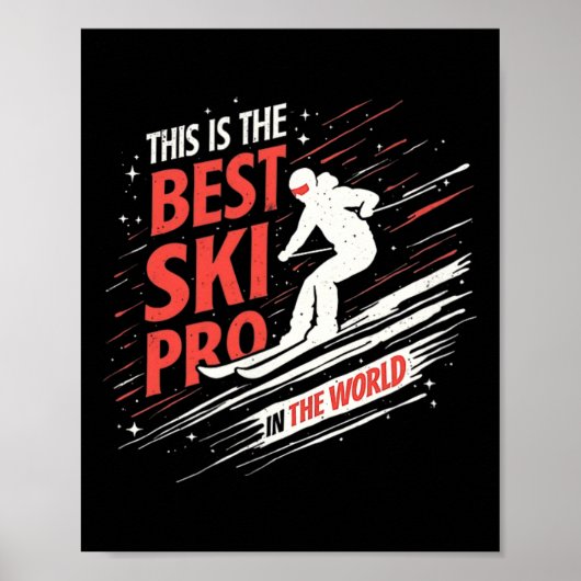 Skiën Professionele Mountain Snow Sport Poster (Voorkant)