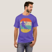 Skiën retro skiër t-shirt (Voorkant volledig)