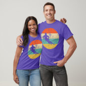Skiën retro skiër t-shirt (Unisex)