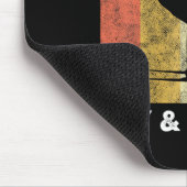 Skiën Retro Sportvrouw Probeer Sneeuwsport Muismat (Hoek)