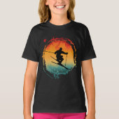 SKIËN RETRO VINTAGE T-Shirt (Voorkant)