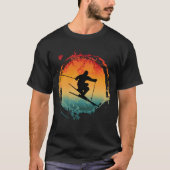 SKIËN RETRO VINTAGE T-Shirt (Voorkant)