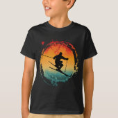 SKIËN RETRO VINTAGE T-Shirt (Voorkant)