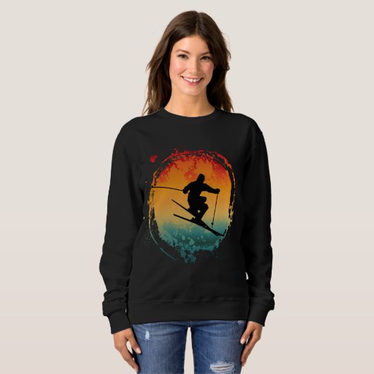 SKIËN RETRO VINTAGE TRUI (Voorkant volledig)