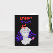 Skiën Royalty-Grieks Standbeeld Winter Sports Moun Kaart (Voorkant)