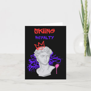 Skiën Royalty-Grieks Standbeeld Winter Sports Moun Kaart