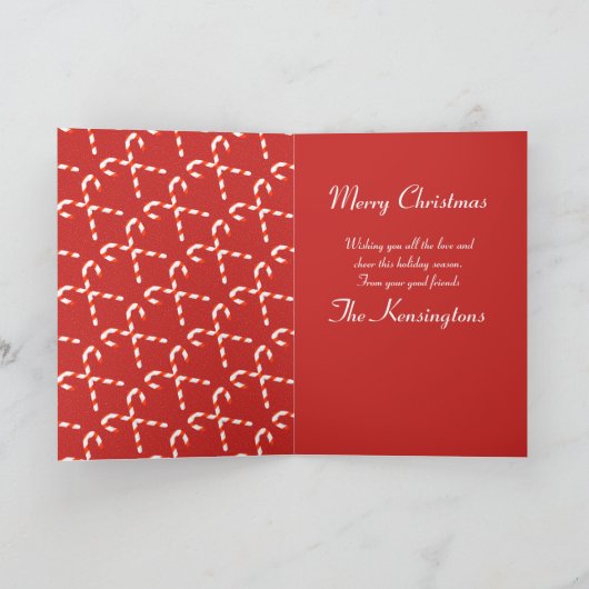 Skiën Santa Christmas Wenskaart Feestdagen Kaart (Binnen)