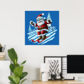 Skiën Santa Poster (Thuiskantoor)