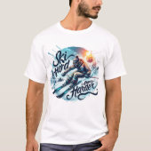 Skiën, scheren, schijnen harder | Apres Skier T-shirt (Voorkant)