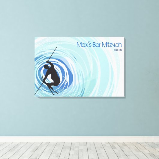 SKIËN Sign-In Memory Board Canvas Afdruk (Insitu (Houten vloer))