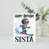 Skiën Sista De Vader Vaderdag Verjaardag Feestdagenkaart (Staand voorkant)