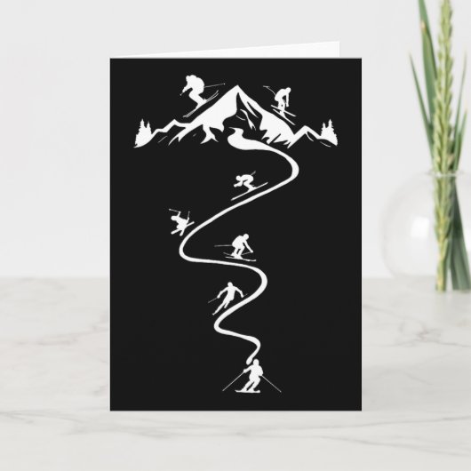 Skiën Ski Alpien Kaart (Voorkant)