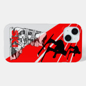 Skiën Ski Boot Rode iPhone Case (Achterkant (horizontaal))