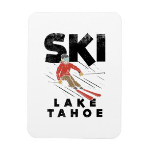 Skiën - Ski Lake Tahoe Magneet