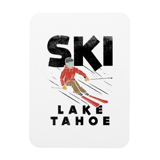 Skiën - Ski Lake Tahoe Magneet (Verticaal)