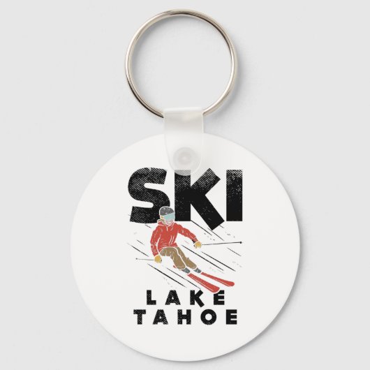 Skiën - Ski Lake Tahoe Sleutelhanger (Voorkant)